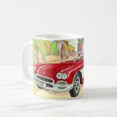 Mug Corvette classique en Palm Grove Art (Devant gauche)