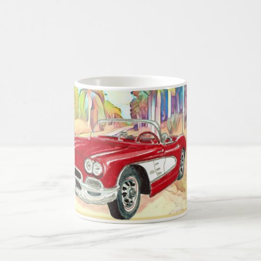 Mug Corvette classique en Palm Grove Art (Centre)