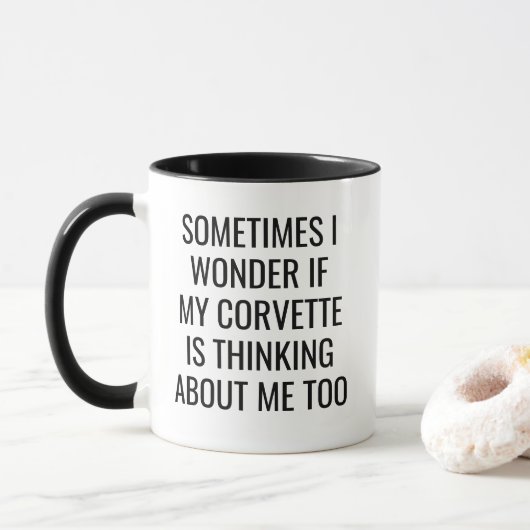 Mug Corvette Funny Car Lover (Avec donut)