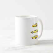 Mug Corvette jaune : (Devant droit)