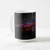 Mug Corvette rouge foncé Z06 (Devant gauche)
