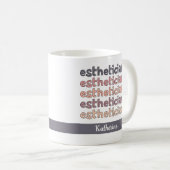Mug Cosmetologue Esthéticien Personnalisé Beautician (Devant droit)