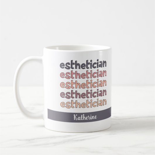 Mug Cosmetologue Esthéticien Personnalisé Beautician (Gauche)