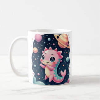 Mug Cosmic Axolotl Galactic Space Adventure Kawaii Sti