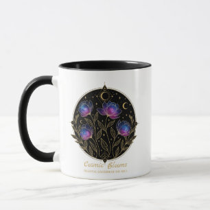 Mug Cosmic Blooms – Mandala floral céleste fleurs