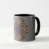 Mug Cosmic Blossom – Conception de Mandala Mystique (Devant droit)