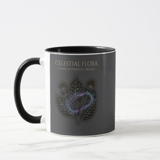 Mug Cosmic Botanical Shadows & Starry Plant Outlines (Gauche)