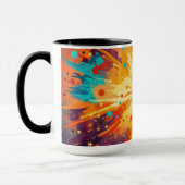 Mug Cosmic Burst Abstract Splatter Art (Gauche)