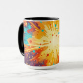 Mug Cosmic Burst Abstract Splatter Art (Devant gauche)