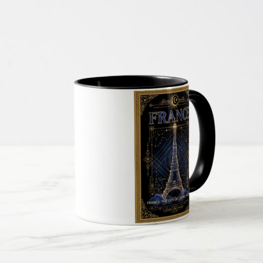 Mug Cosmic France Eiffel Tower Celestial Art (Devant droit)
