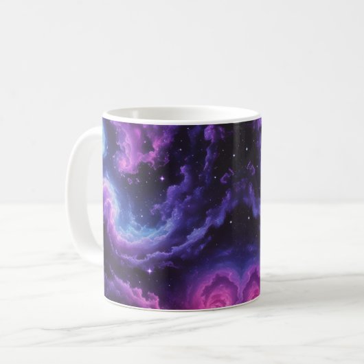 Mug Cosmic Galaxy Nebula Abstract Space Art Design (Devant gauche)