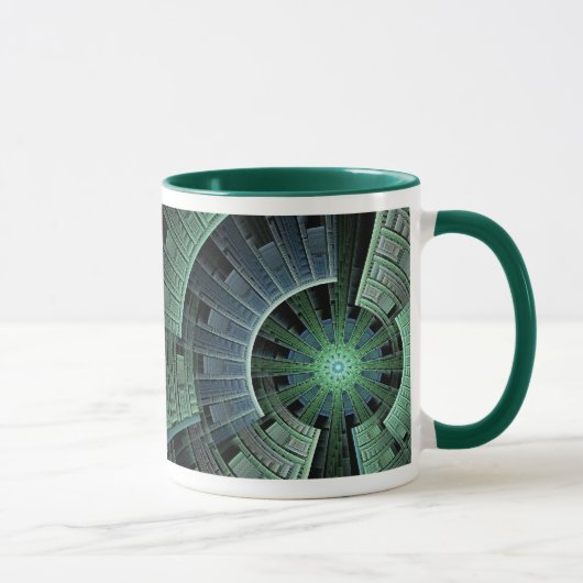 Mug Cosmic Green Pod Green Abstrait géométrique (Droite)