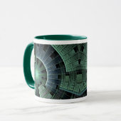 Mug Cosmic Green Pod Green Abstrait géométrique (Devant gauche)