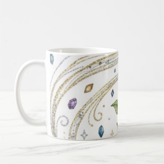 Mug Cosmic Growth Nature Plant with Roots and Stars  (Gauche)