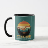 Mug Cosmic Hiker Retro 70s Sunset Space Forest Stars (Gauche)