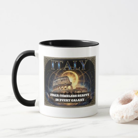 Mug Cosmic Italy Roman Colosseum Celestial Art (Avec donut)