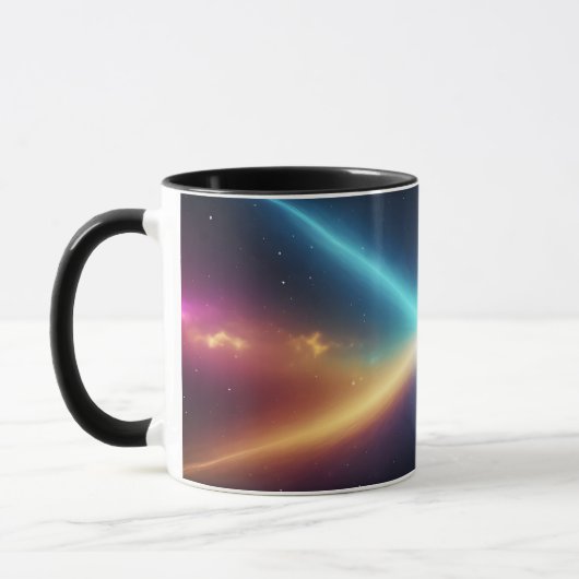 Mug Cosmic Light Collision Glowing Space Abstract (Gauche)