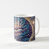 Mug Cosmic Mind Mandala – Abstract Brain Art (Devant droit)