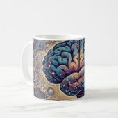 Mug Cosmic Mind Mandala – Abstract Brain Art (Devant gauche)