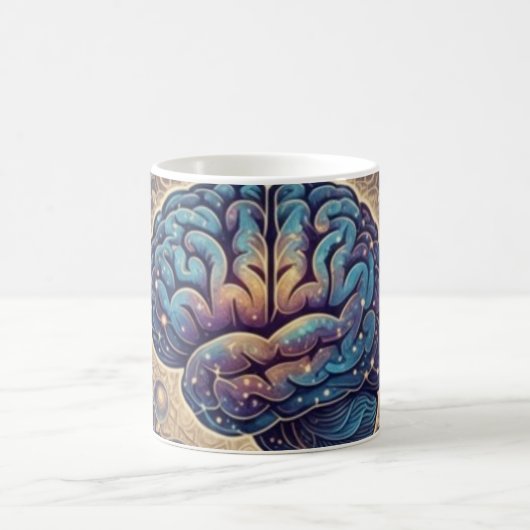 Mug Cosmic Mind Mandala – Abstract Brain Art (Centre)