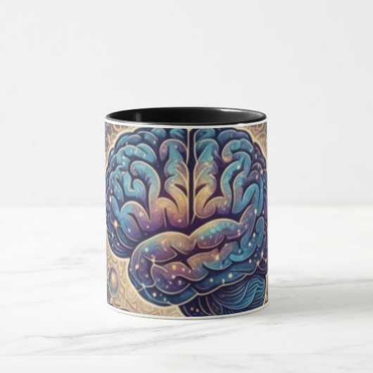 Mug Cosmic Mind Mandala – Abstract Brain Art (Centre)