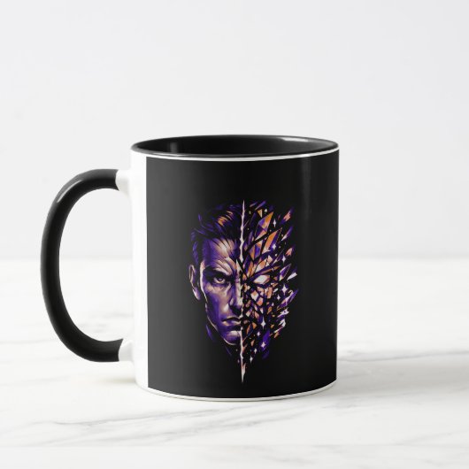 Mug Cosmic Mind Pressure | Futuristic Overthinking Art (Gauche)