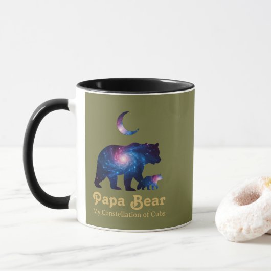 Mug Cosmic Papa Bear & Cub (Avec donut)