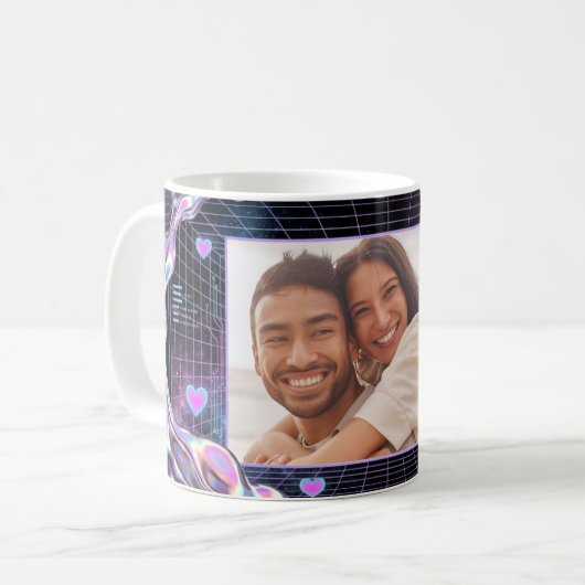 Mug Cosmic Romance Digital Love Valentine's Card (Devant gauche)