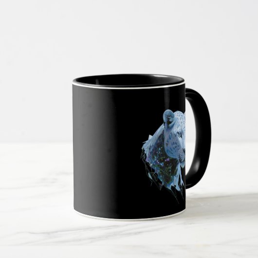 Mug Cosmic Snow Leopard Abstract Art (Devant droit)