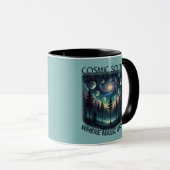Mug Cosmic Solitude Galaxy Forest • Moon Phases (Devant droit)