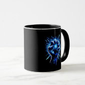 Mug Cosmic Tension | Futuristic Energy Grip Art (Devant droit)