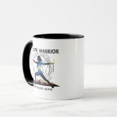 Mug Cosmic Yoga Warrior | Galaxy Body Pose (Devant gauche)