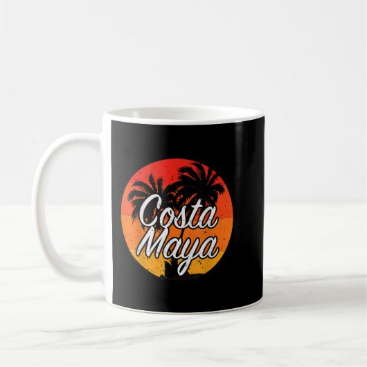 Mug Costa Maya Mexique Croisière de vacances Coucher d (Gauche)