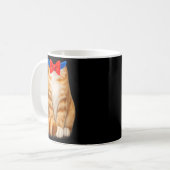 Mug Costume de chat orange noeud papillon tabby mignon (Devant gauche)
