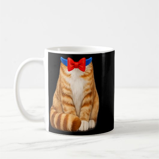 Mug Costume de chat orange noeud papillon tabby mignon (Gauche)