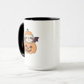Mug Costume de chaume Citrouille Sloth Halloween (Devant gauche)