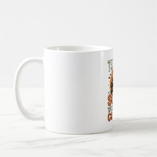 Mug Costume de menuiserie effrayant Halloween Design V (Gauche)