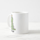 Mug Costume de Noël Tree Rex Dinosaure Lumière d'Arbre (Devant gauche)