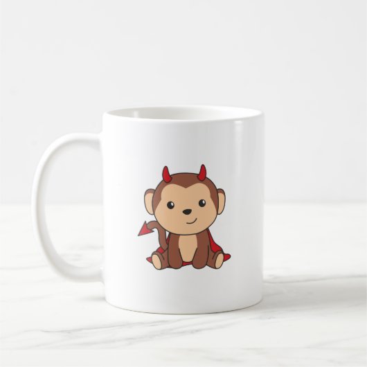Mug Costume de sorcière singe Halloween mignonne diabl (Gauche)