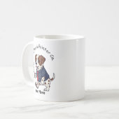 Mug Costume de travail drôle pour chien Pointer Café  (Devant gauche)