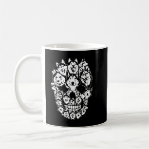 Mug Costume d'Halloween drôle Crâne Sibérien Husky Chi