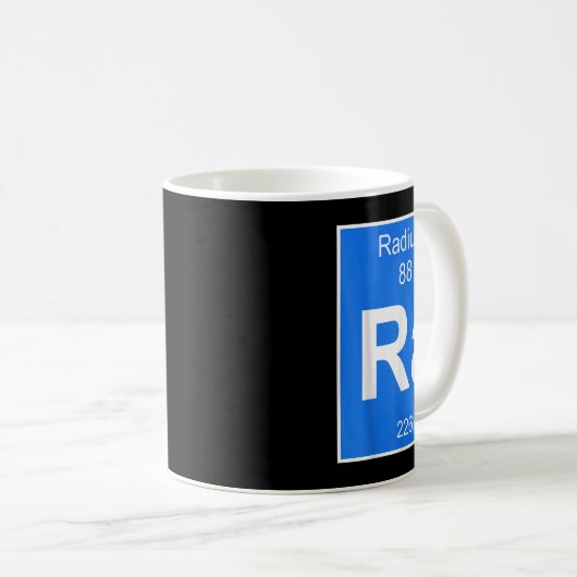 Mug Costume Élément Radium Tableau Périodique Chimie F (Devant droit)