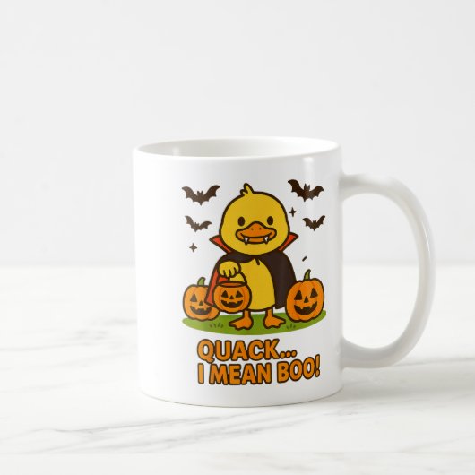 Mug Costume Halloween Canard Drôle - Quack Je Veux Dir (Droite)