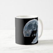 Mug Costume Halloween Fox Arctique Silhouette Lune (Devant droit)