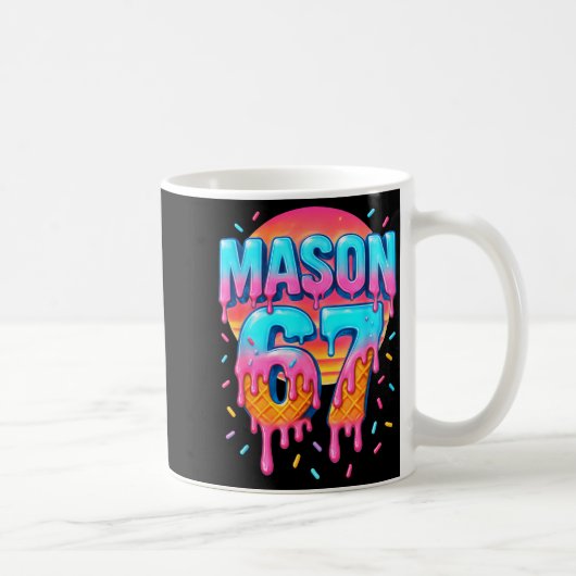 Mug Costume Mason 67 Glace Crème Baseball Drip 6 7 Mèm (Droite)