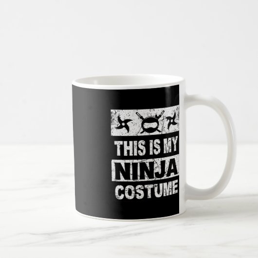 Mug Costume Retro Ninja Halloween Pour Enfants Hommes (Droite)