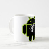 Mug Costume vers le haut de vert androïde (Devant gauche)