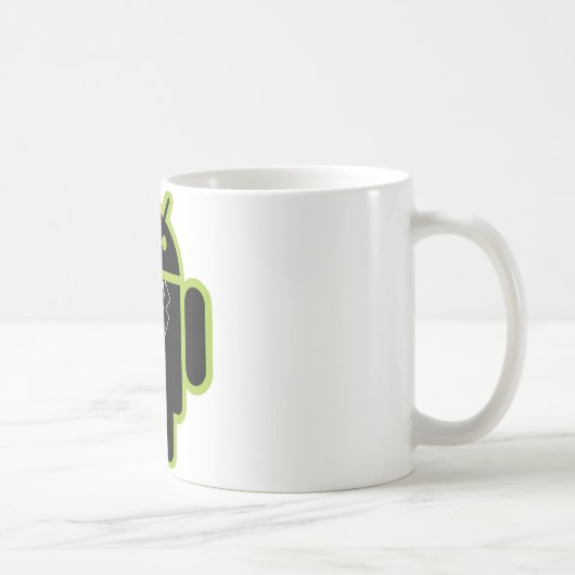 Mug Costume vers le haut de vert androïde (Droite)