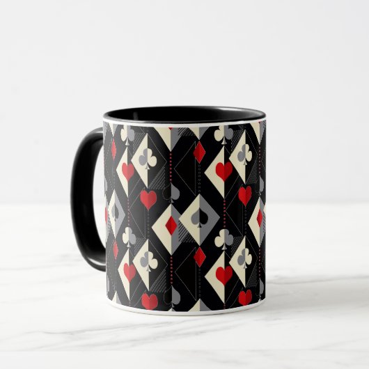 Mug Costumes de jeu de cartes en poker. (Devant gauche)