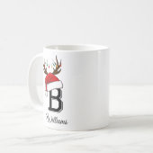 Mug Costumes de Noël Monogramme (Devant gauche)